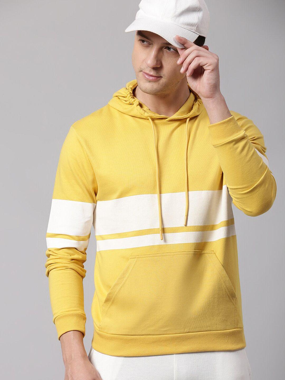 dennis lingo men colourblocked hooded sweatshirt