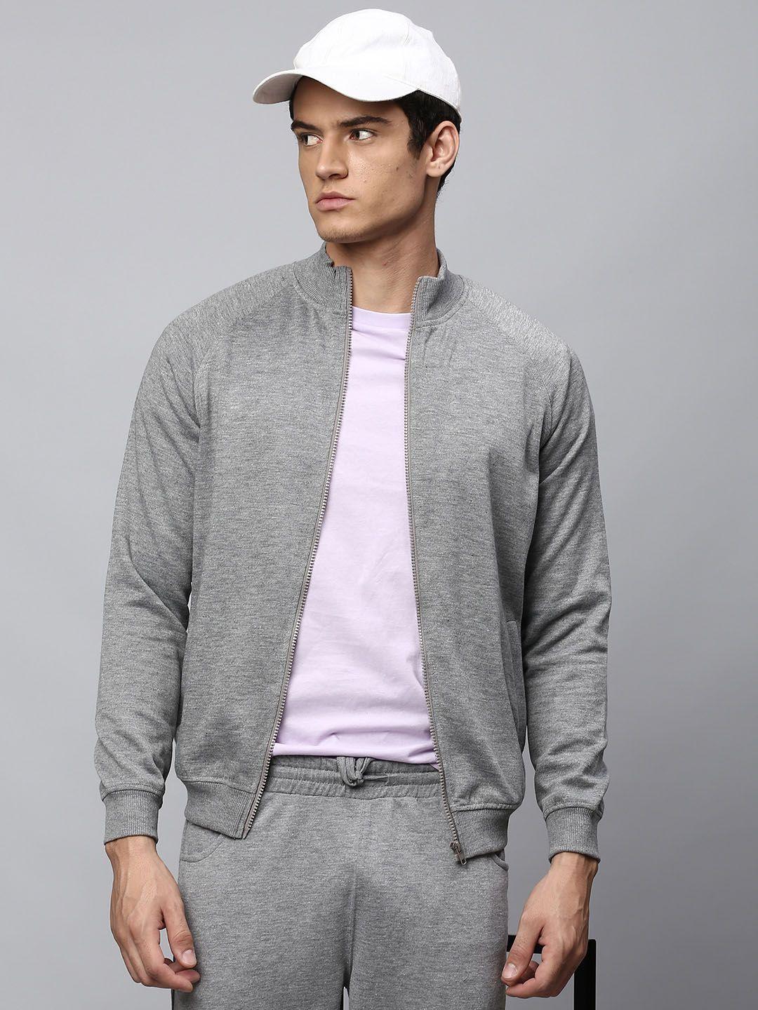 dennis lingo men grey solid sweatshirt