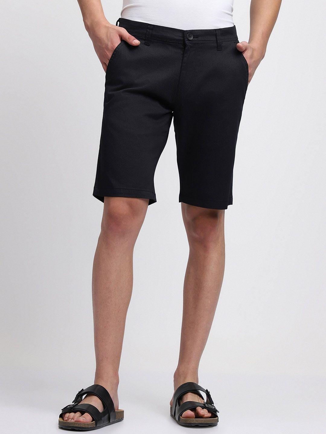 dennis lingo men mid-rise slim fit chino shorts