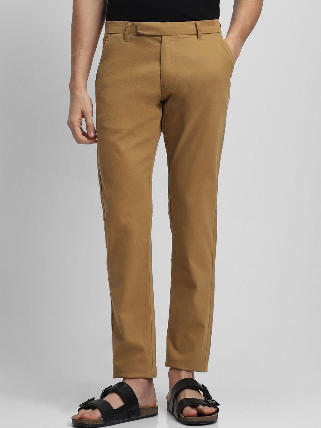 dennis lingo men slim fit wrinkle free chinos trousers