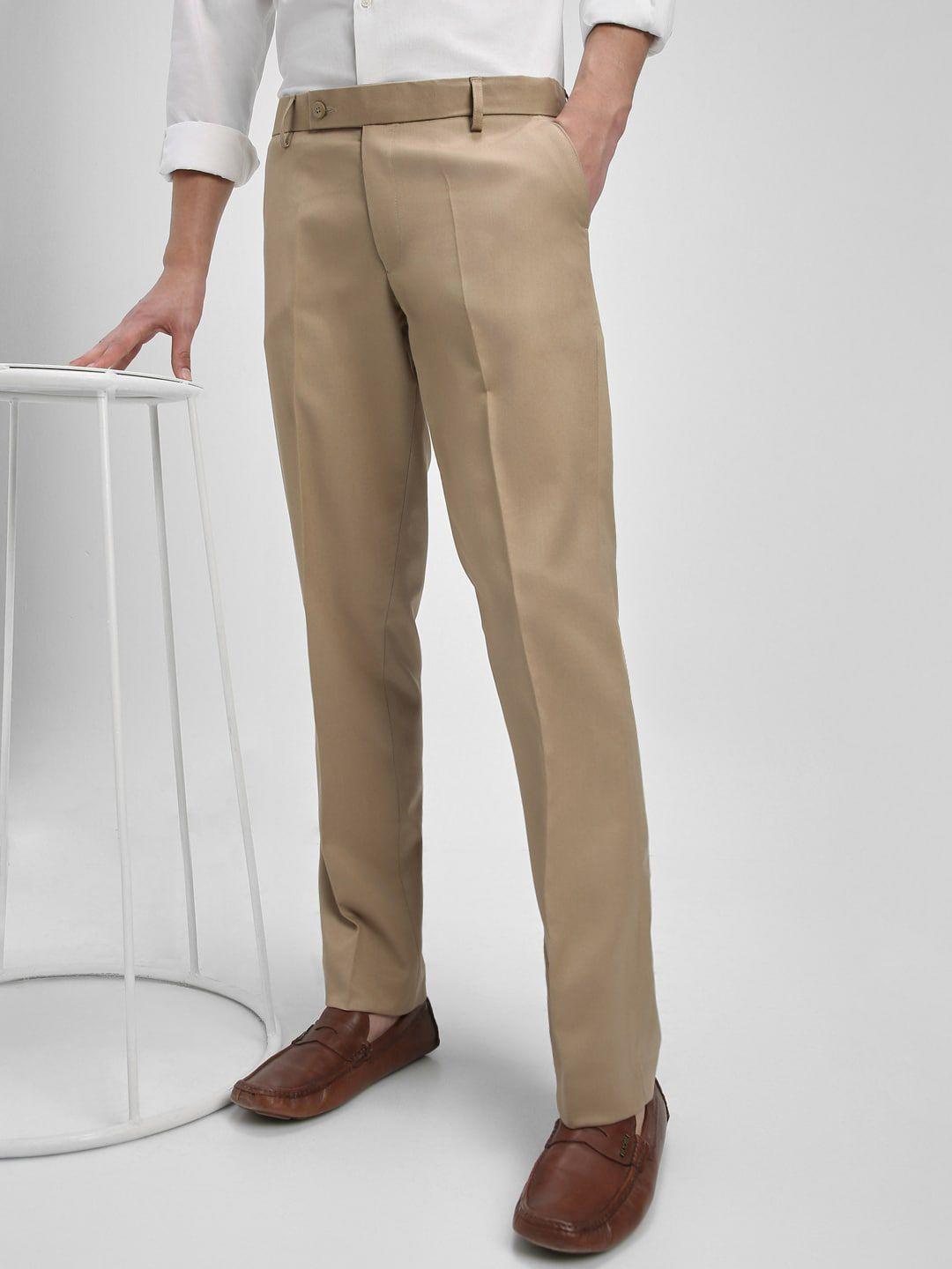 dennis lingo men straight fit formal trousers