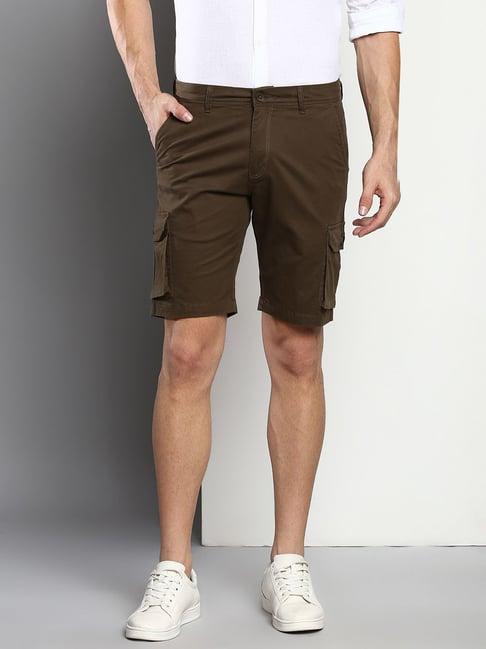 dennis lingo olive  slim fit shorts