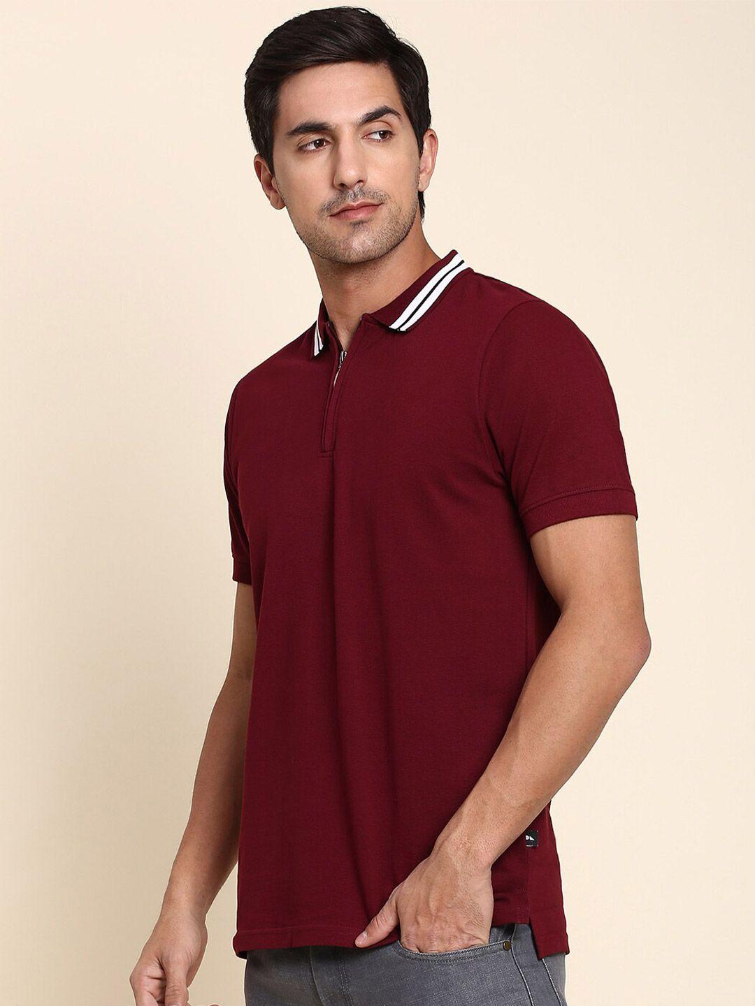 dennis lingo polo collar regular fit pure cotton t-shirt