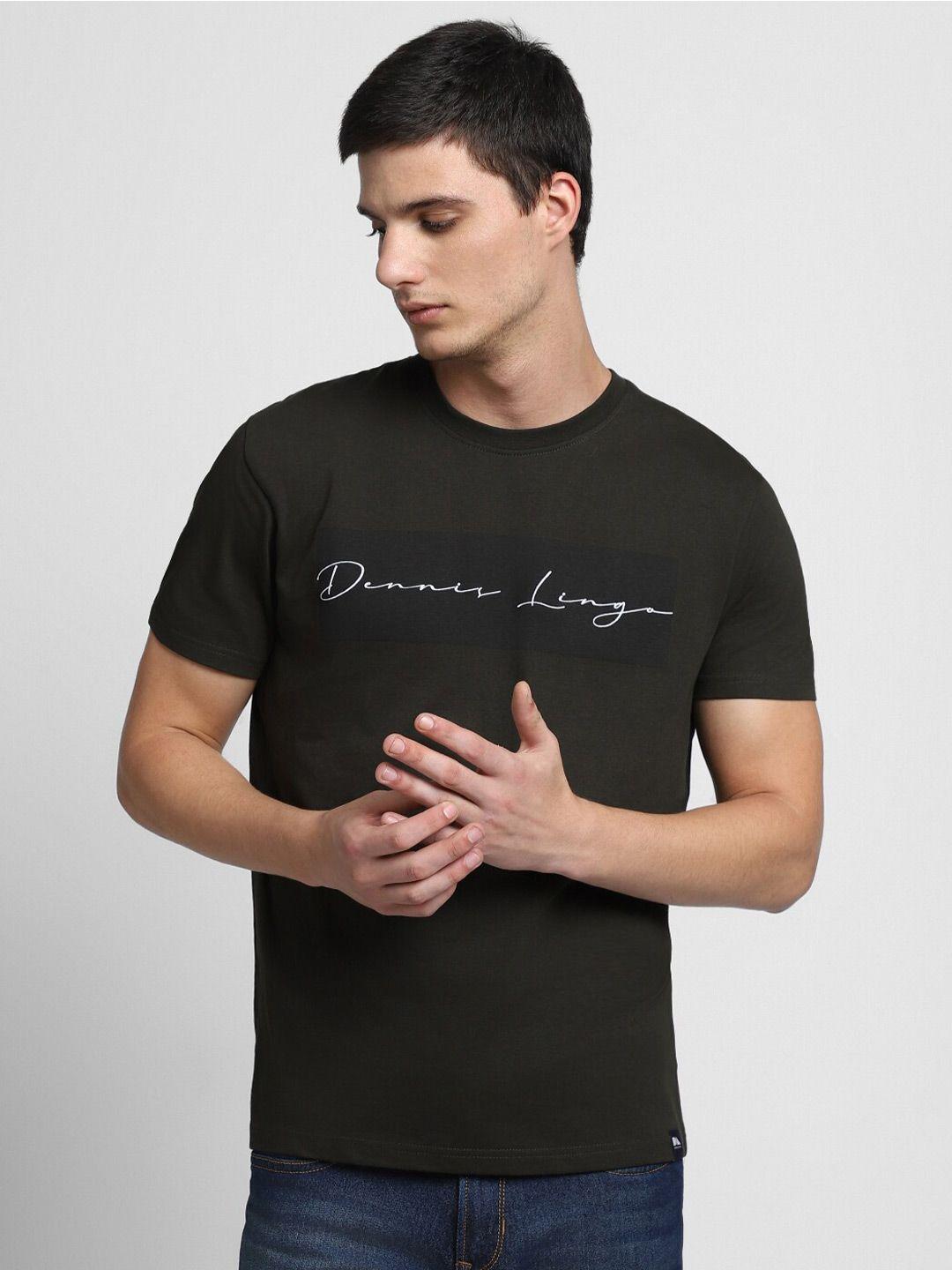 dennis lingo printed slim fit cotton t-shirt
