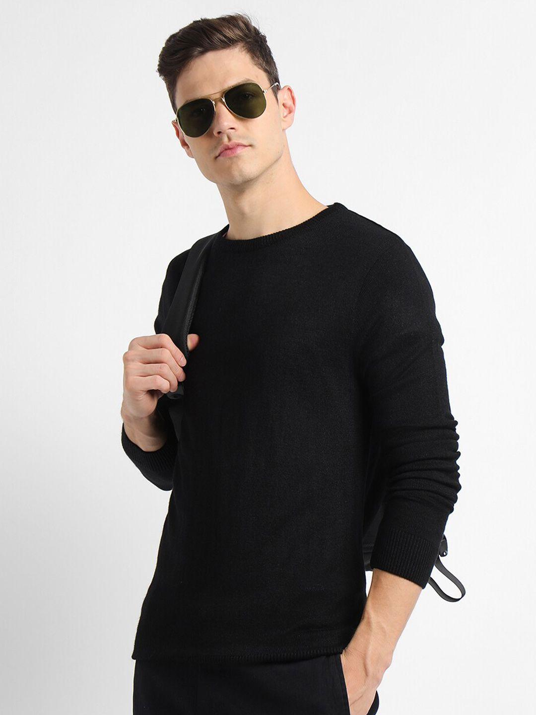 dennis lingo round neck long sleeves acrylic pullover