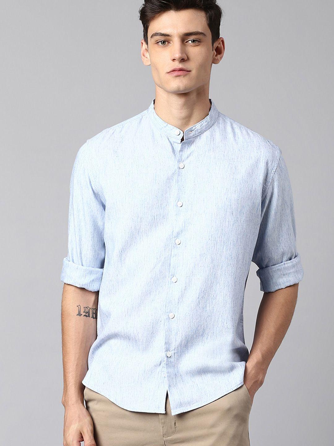 dennis lingo slim fit textured pure cotton casual shirt