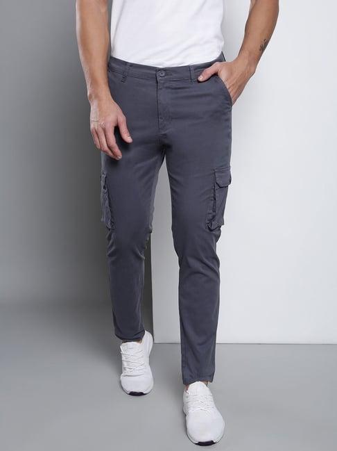 dennis lingo steel grey  slim fit cargos