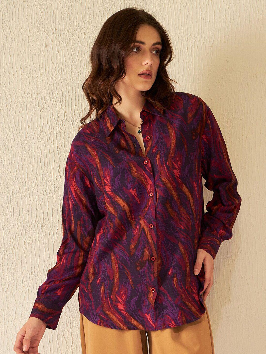 dennison smart abstract printed casual shirt