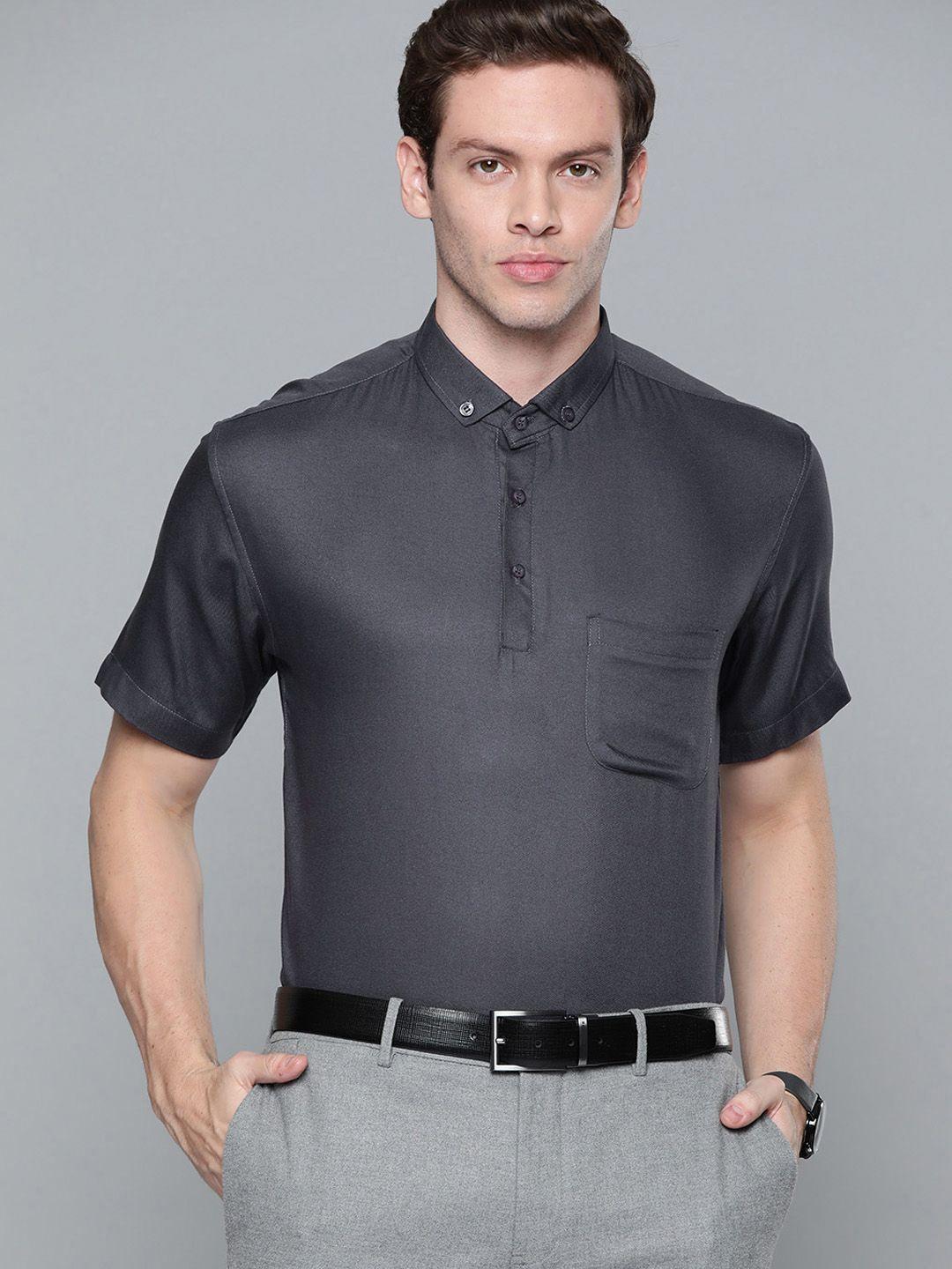 dennison men grey smart slim fit polo shirt