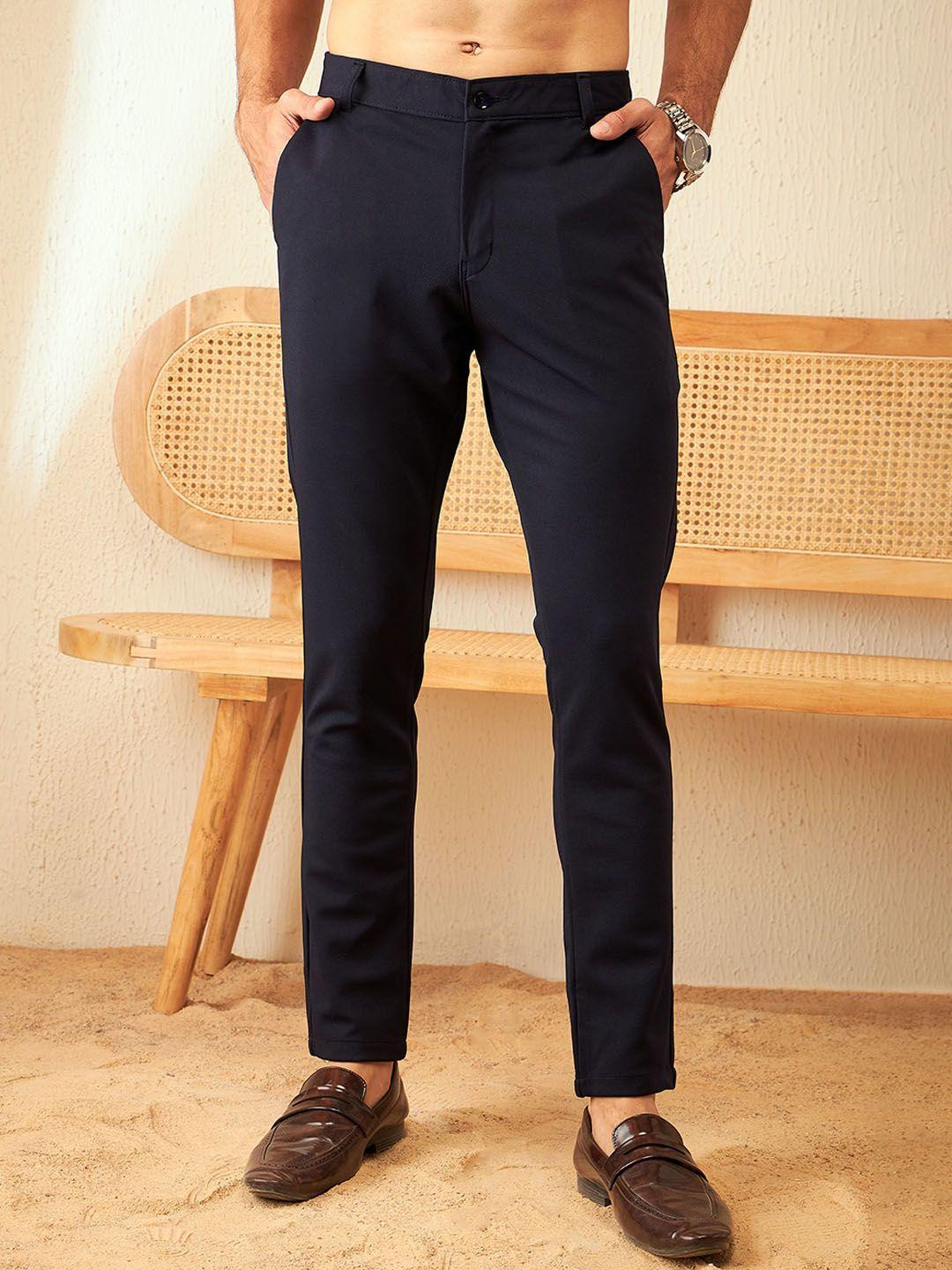 dennison men smart easy wash lycra formal trousers