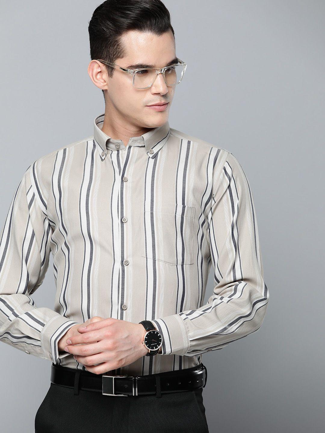 dennison men smart multi stripes formal shirt