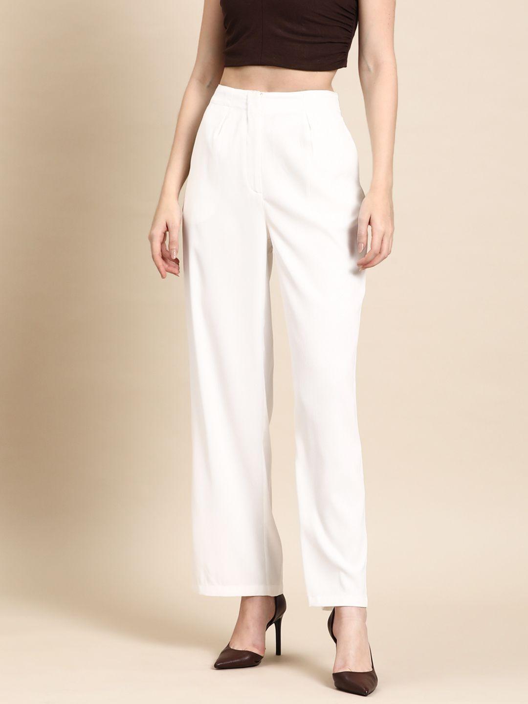 dennison smart high-rise pleated trousers