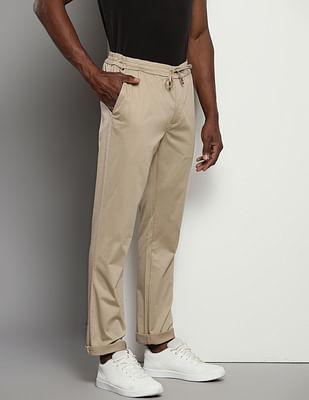 denton regular fit satin trousers