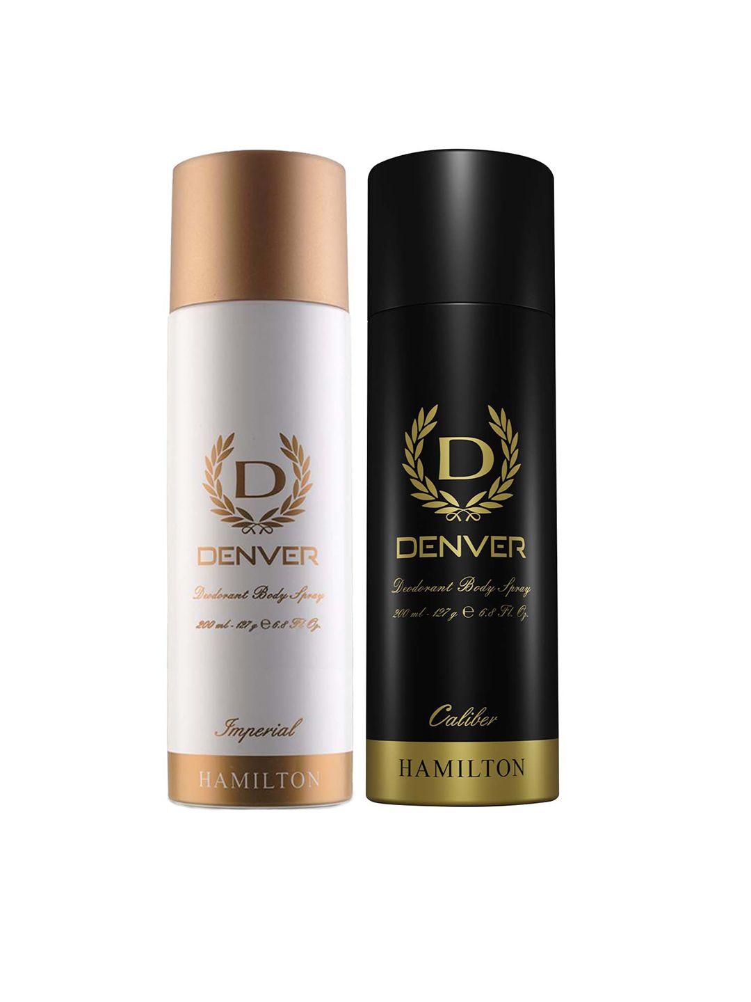 denver set of 2 imperial and caliber deodorant body sprays