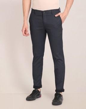 denver slim fit flat-front chinos