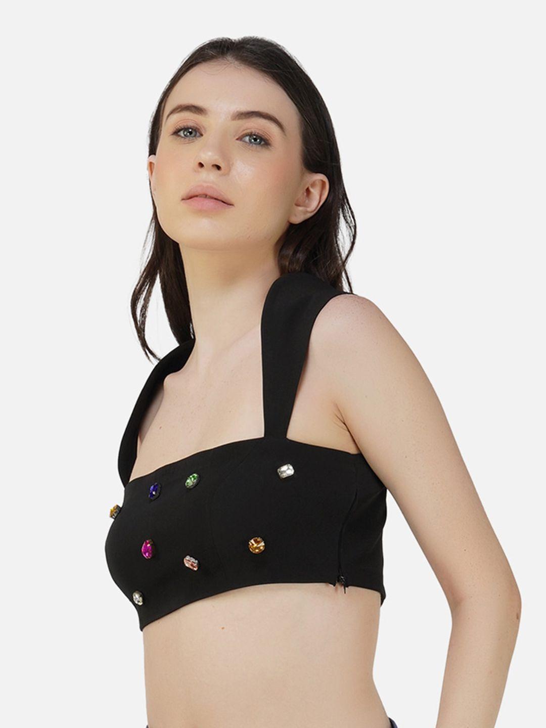 depano crepe bralette crop top