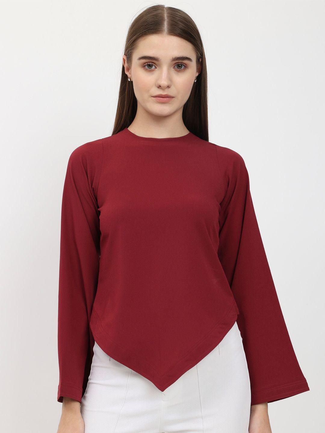 depano round neck flared sleeve top