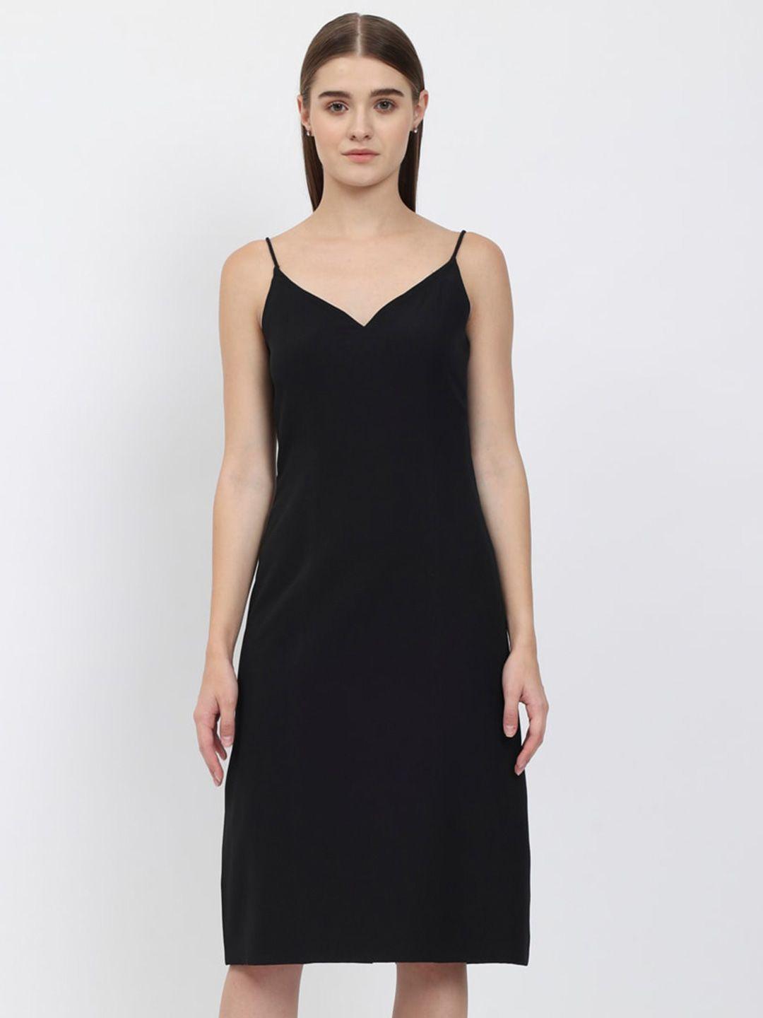 depano shoulder strap neck sheath dress