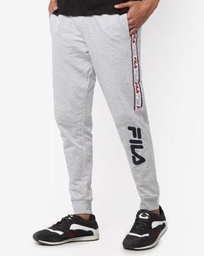 derag panelled joggers with brand taping