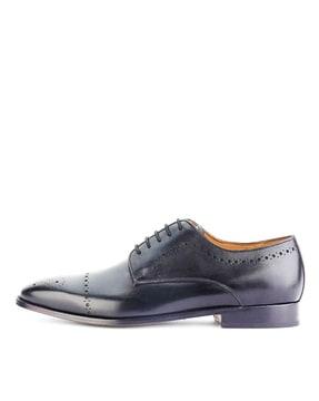 derby shoes with perforations