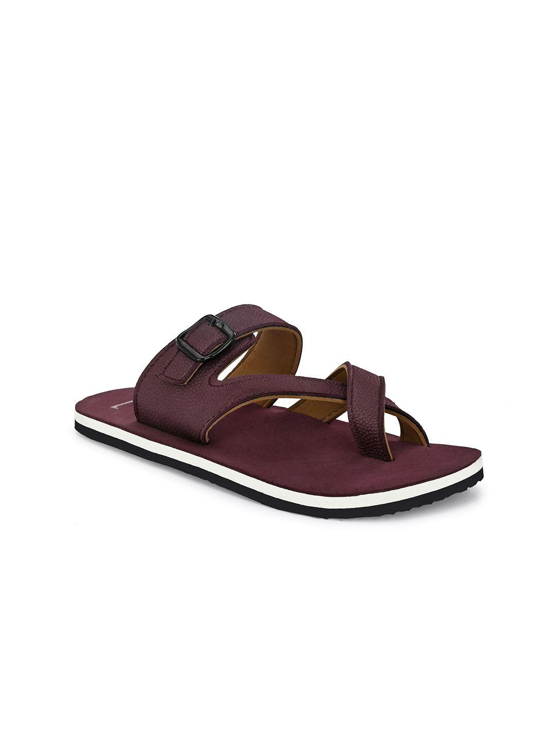 derby kicks men maroon & white slip-on