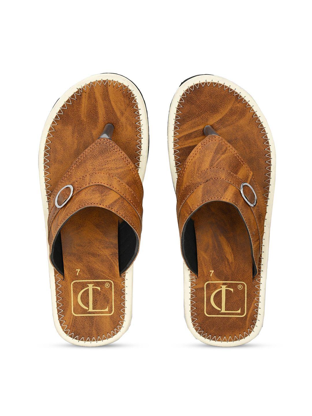 derby kicks men tan brown thong flip-flops