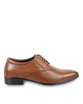 derby shoes with branding detail