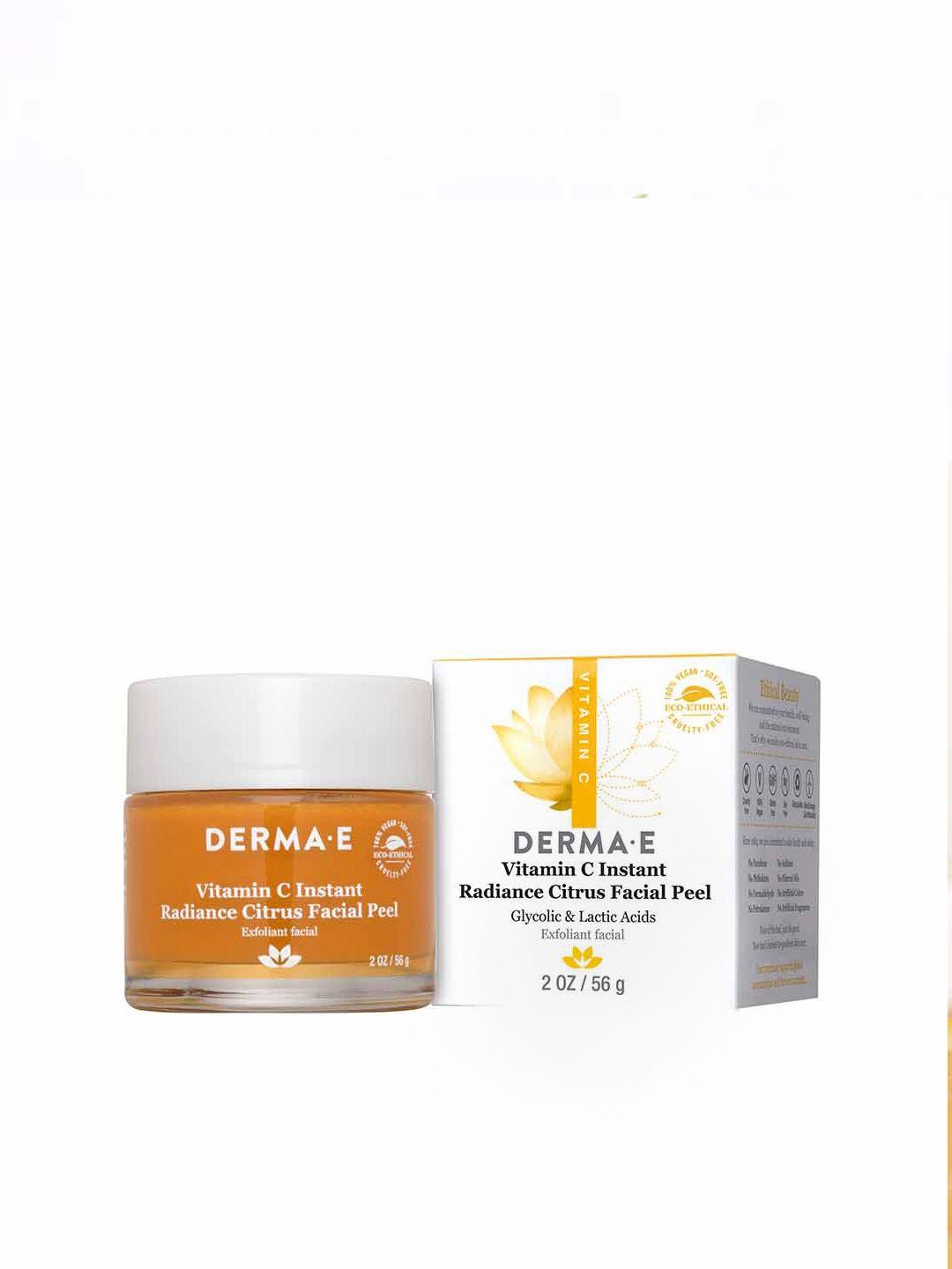 derma e vitamin c instant radiance citrus facial peel with glycolic & lactic acid - 56 g