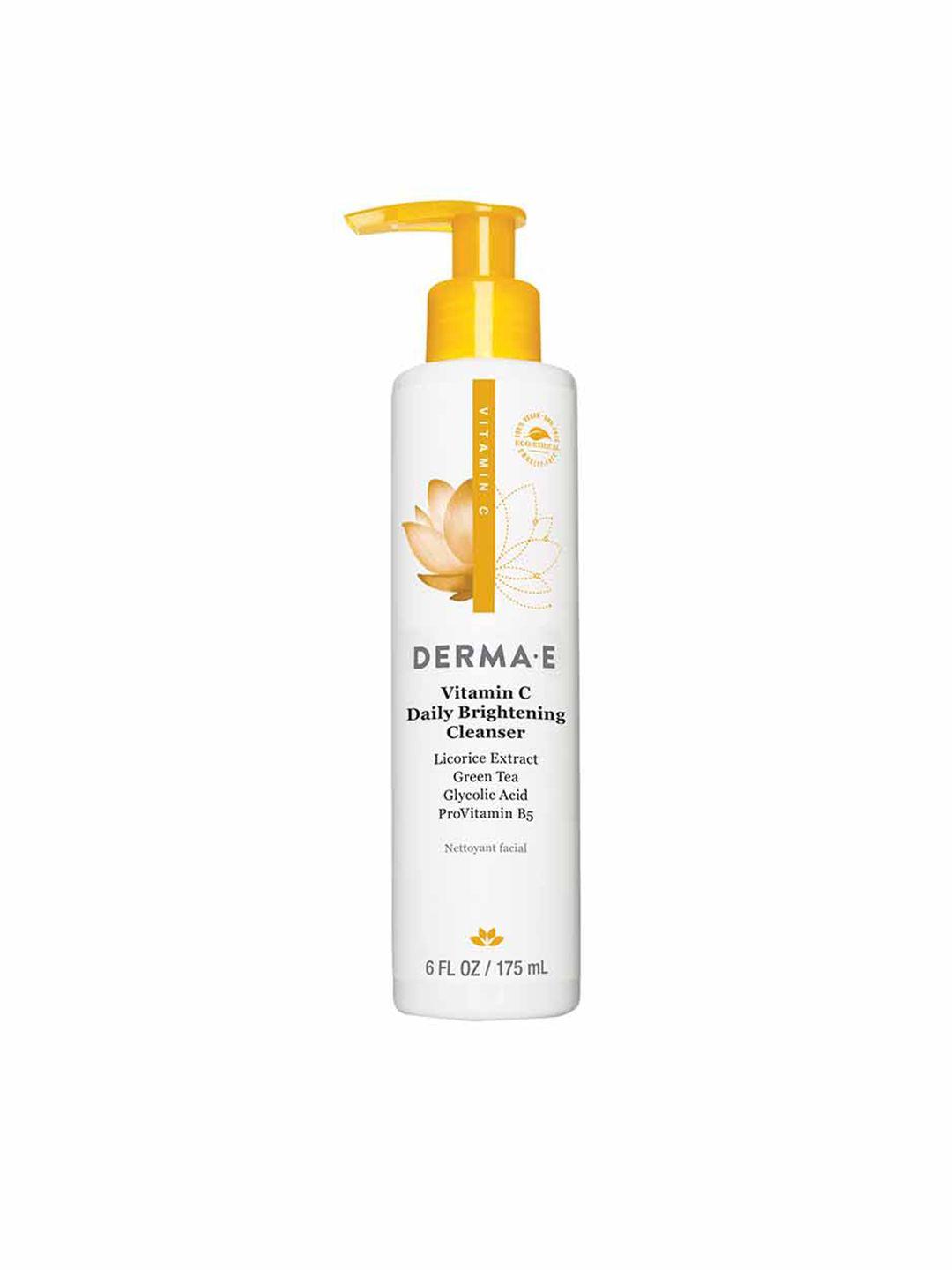 derma e vitamin c daily brightening cleanser with licorice extract & green tea - 175 ml