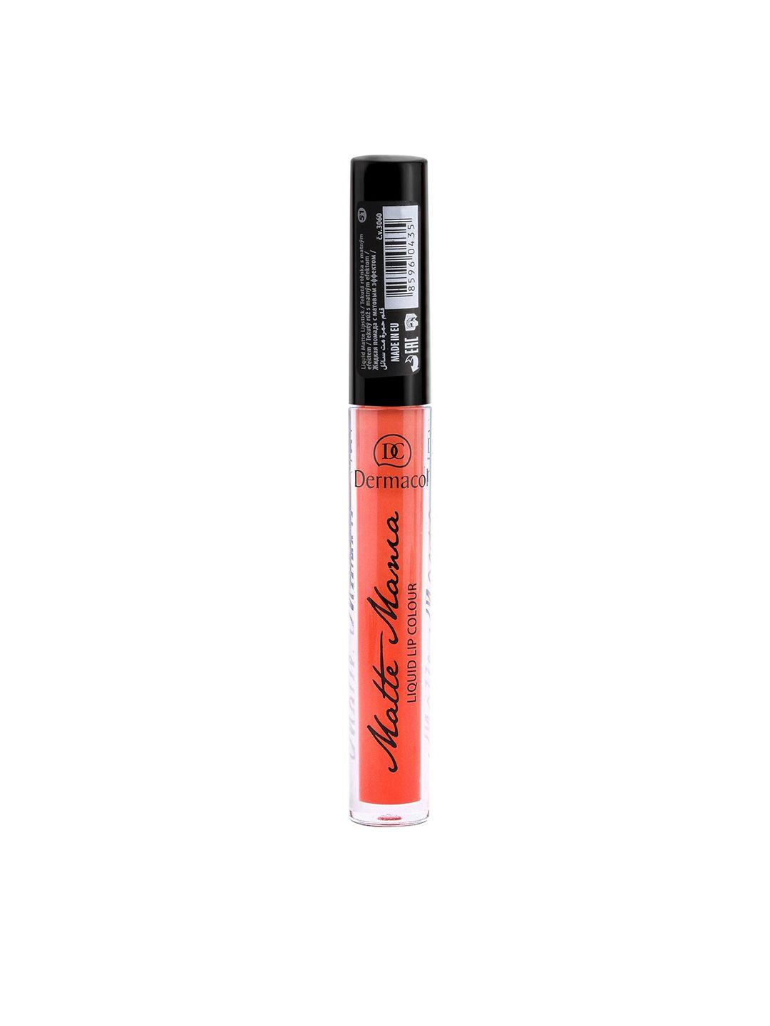 dermacol coral orange matte mania liquid lip colour 3060 3.5 ml