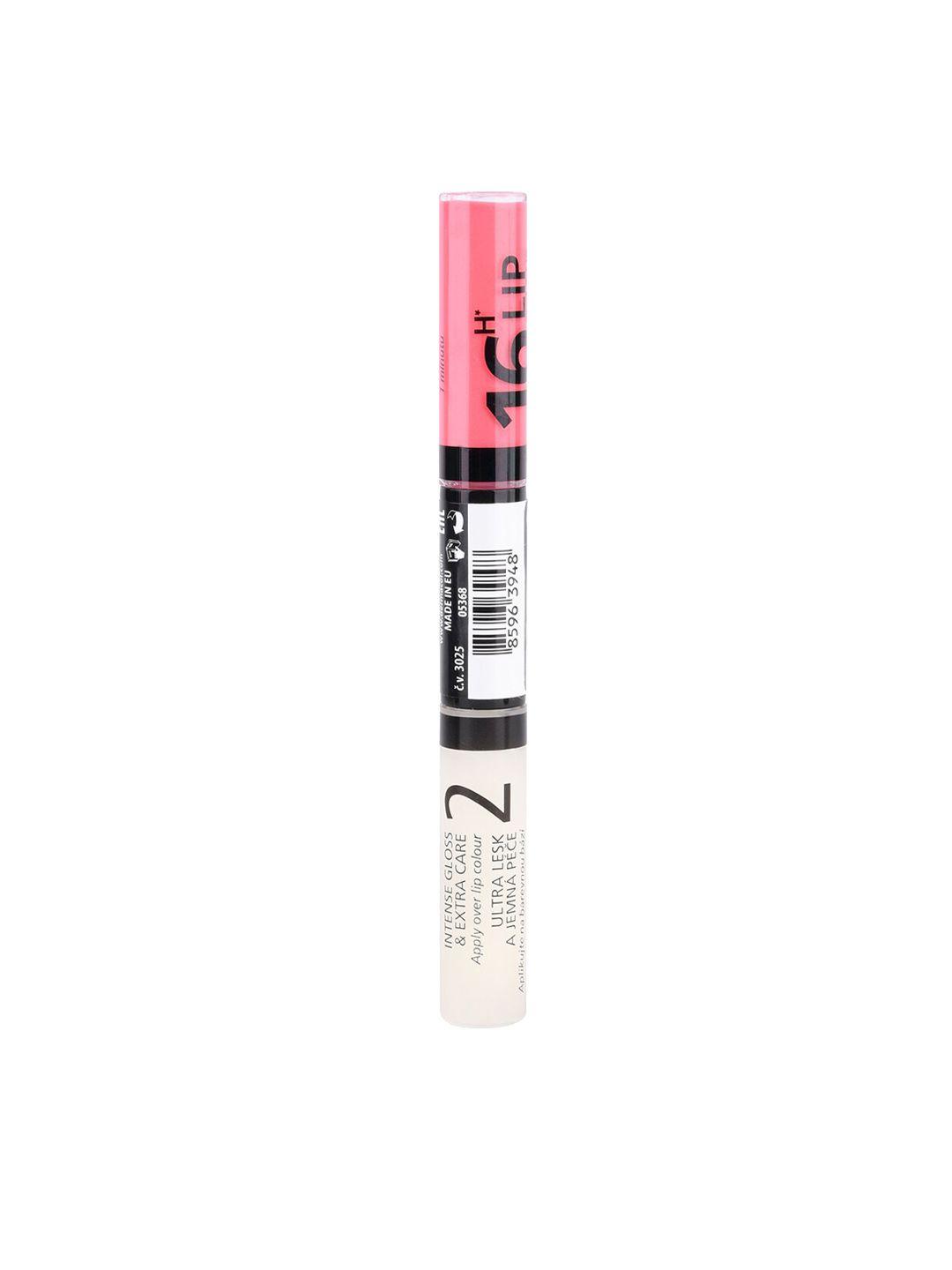 dermacol pink 3025 16h longlasting lip colour & intense care & extra lip gloss 3 ml 4.1 ml