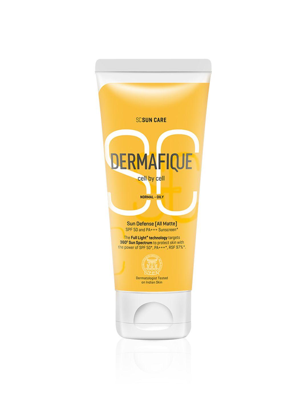 dermafique sun defense all matte sunscreen spf50 for normal to oily skin - 50g