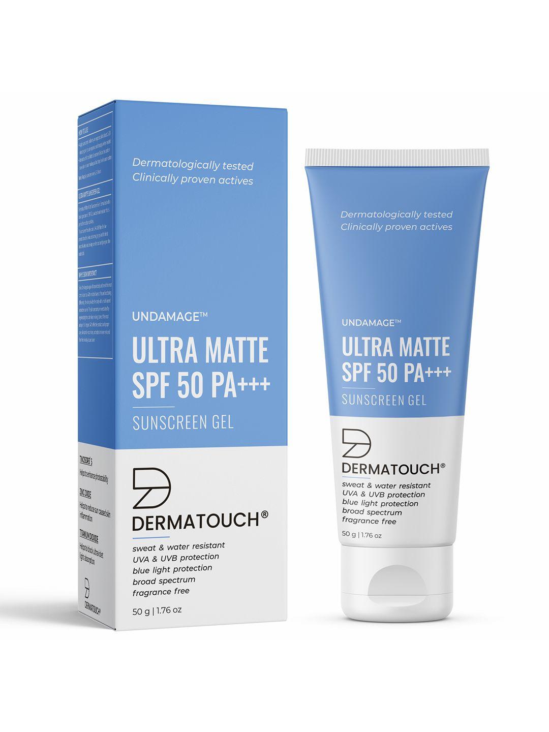 dermatouch undamage ultra matte spf 50 pa+++ sunscreen gel - 50g