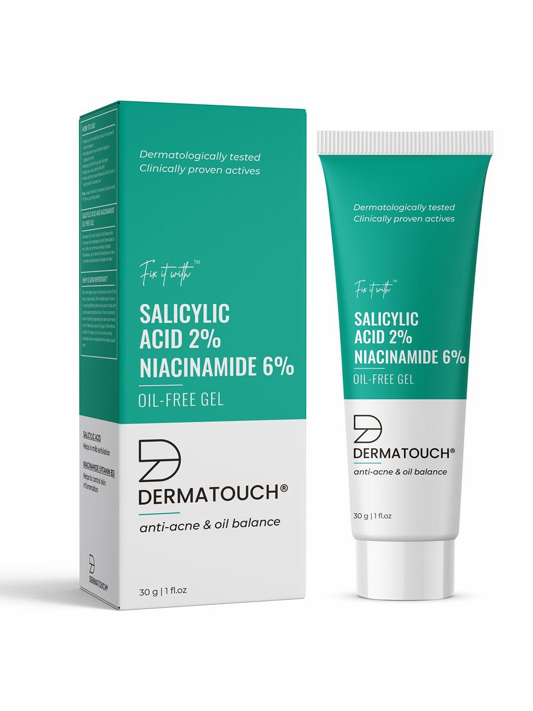 dermatouch salicylic acid 2% niacinamide 6% anti-acne oil-free gel - 30g