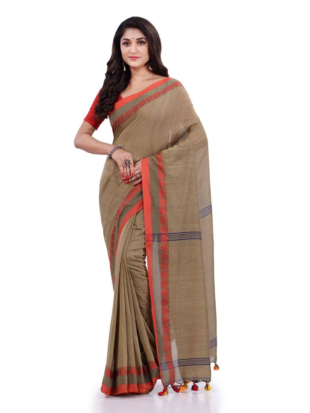 desh bidesh bengali pure cotton handloom taant saree