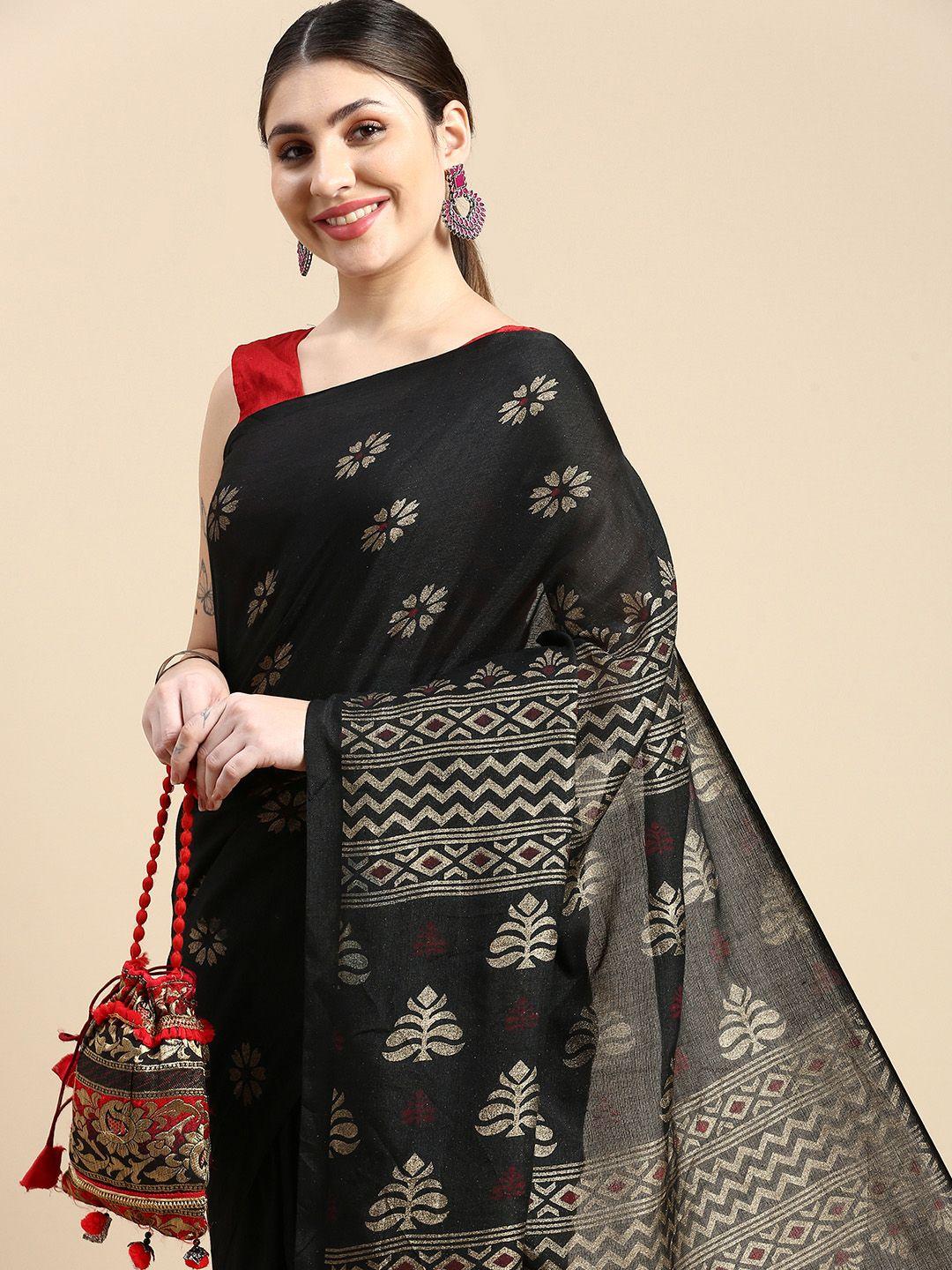 desh bidesh ethnic motifs printed pure cotton khadi saree