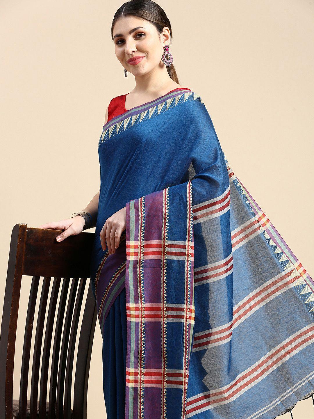 desh bidesh printed pure cotton khadi saree