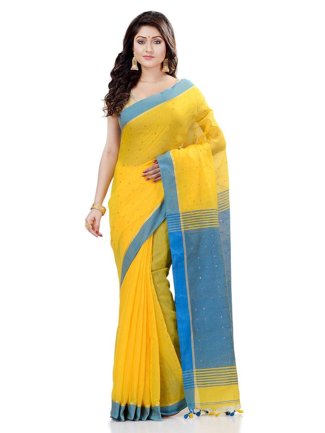 desh bidesh woven design sequinned handloom taant saree