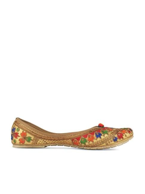 desi colour women's multicoloured ethnic juttis