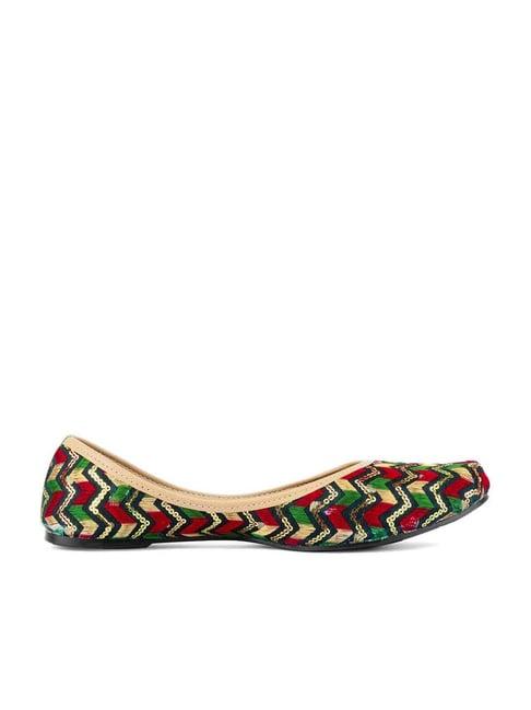 desi colour women's multicoloured ethnic juttis