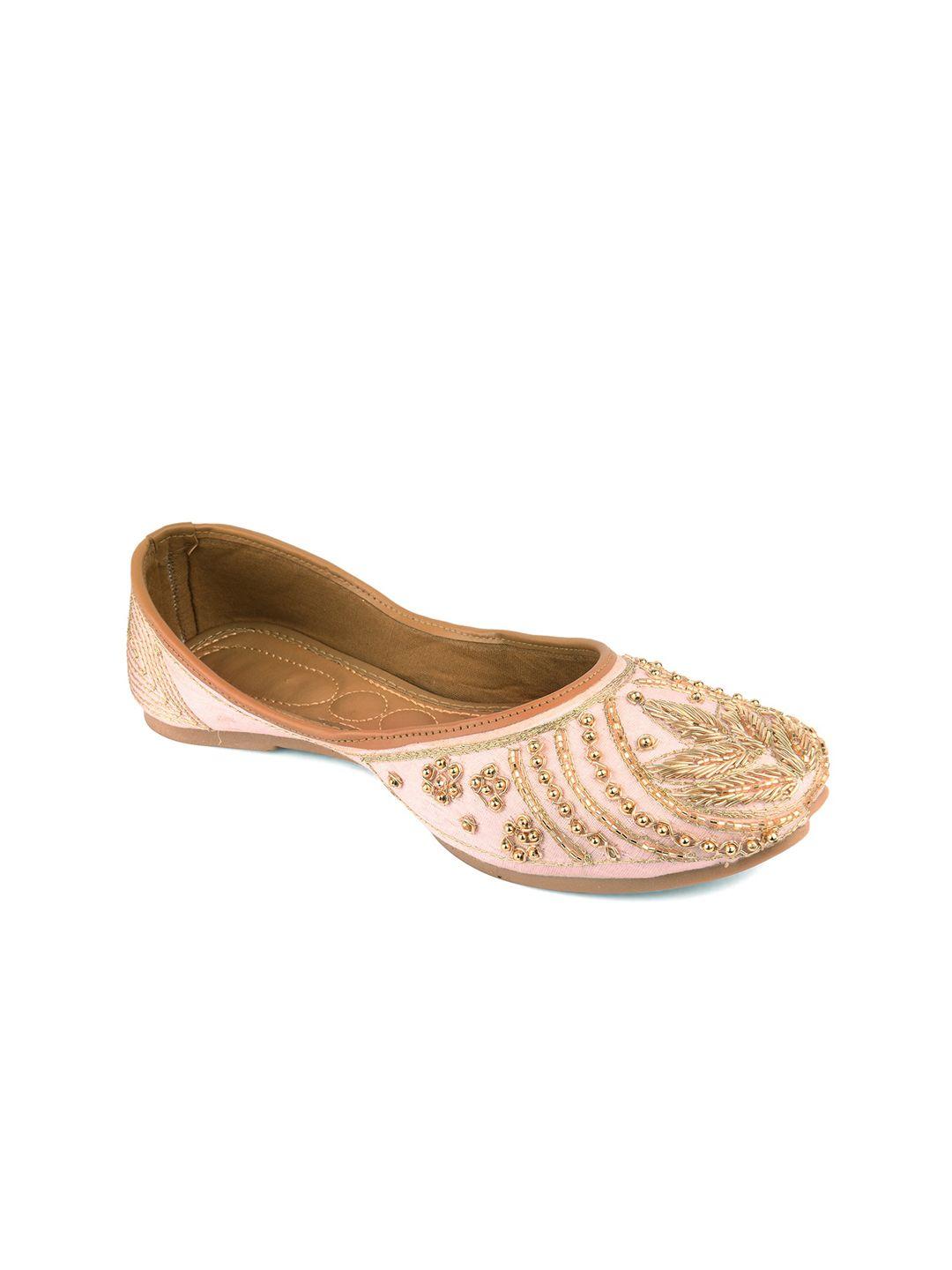 desi colour women embellished ethnic mojaris flats