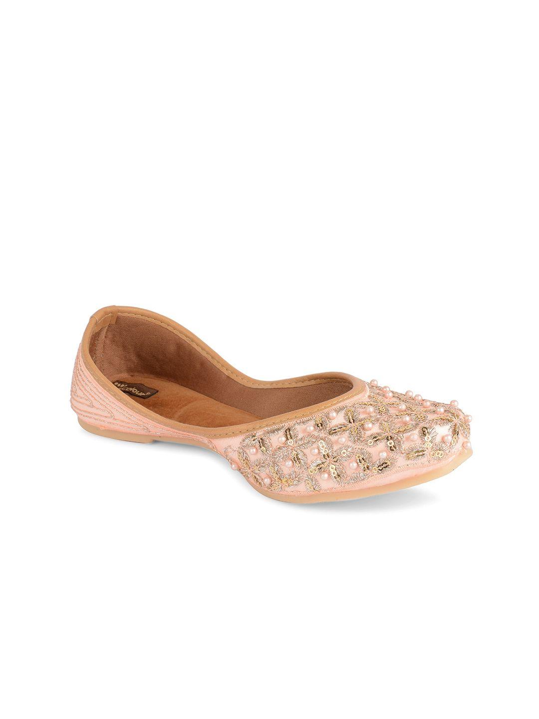 desi colour women embellished ethnic mojaris flats