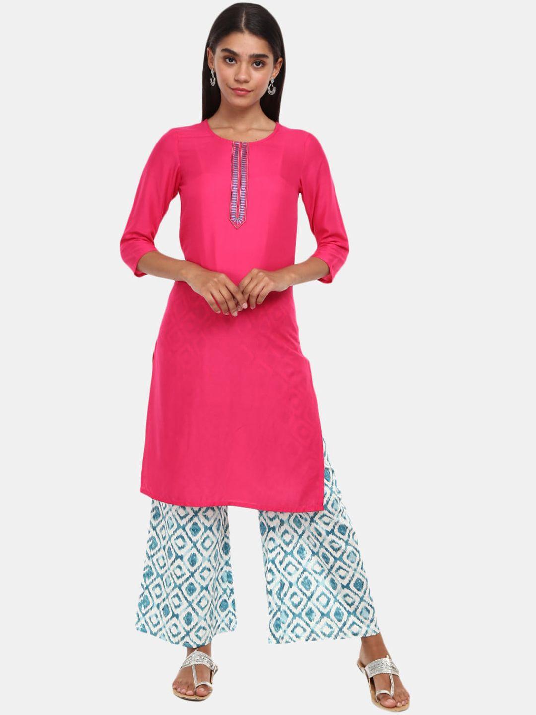 desi mix women fuchsia kurta