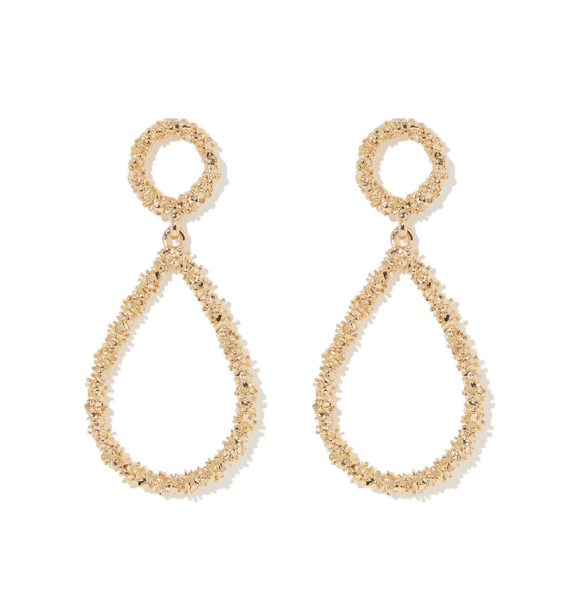 desi textured teardrop earring