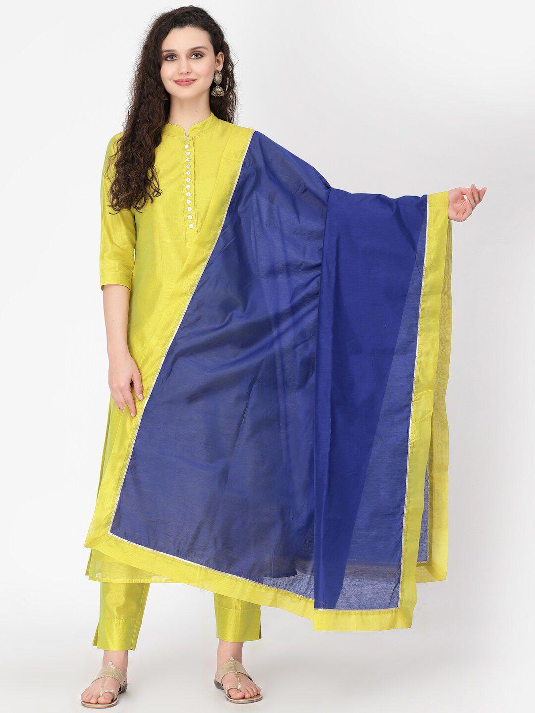 desi weavess women chanderi silk kurta with trousers & dupatta