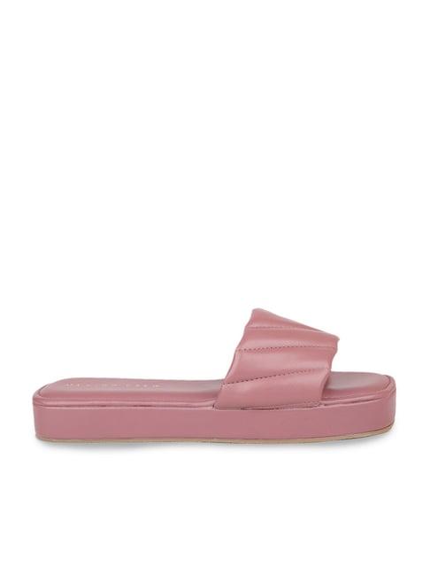design crew women's pink casual sandals