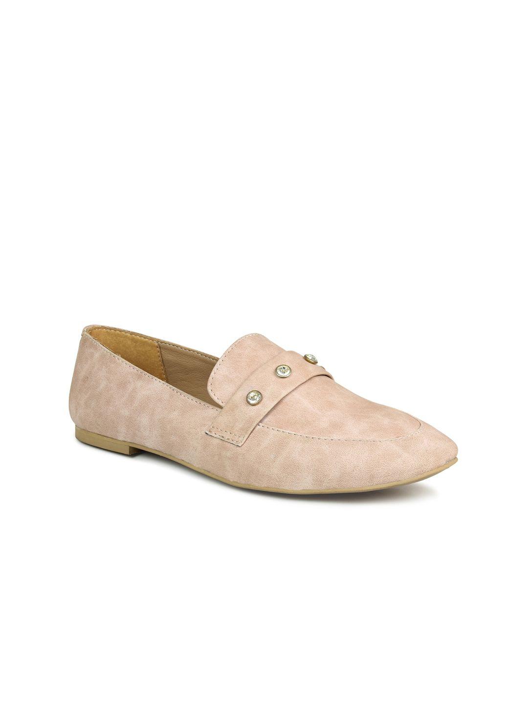 design crew women peach-coloured loafers