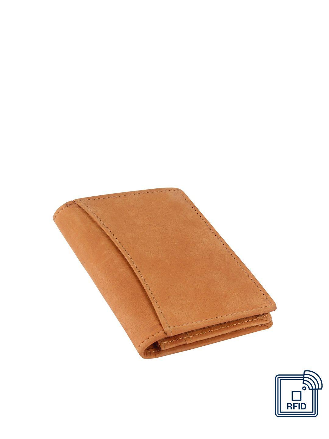 designer bugs men tan leather money clip