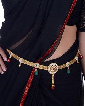 designer kamarband with bead droplets