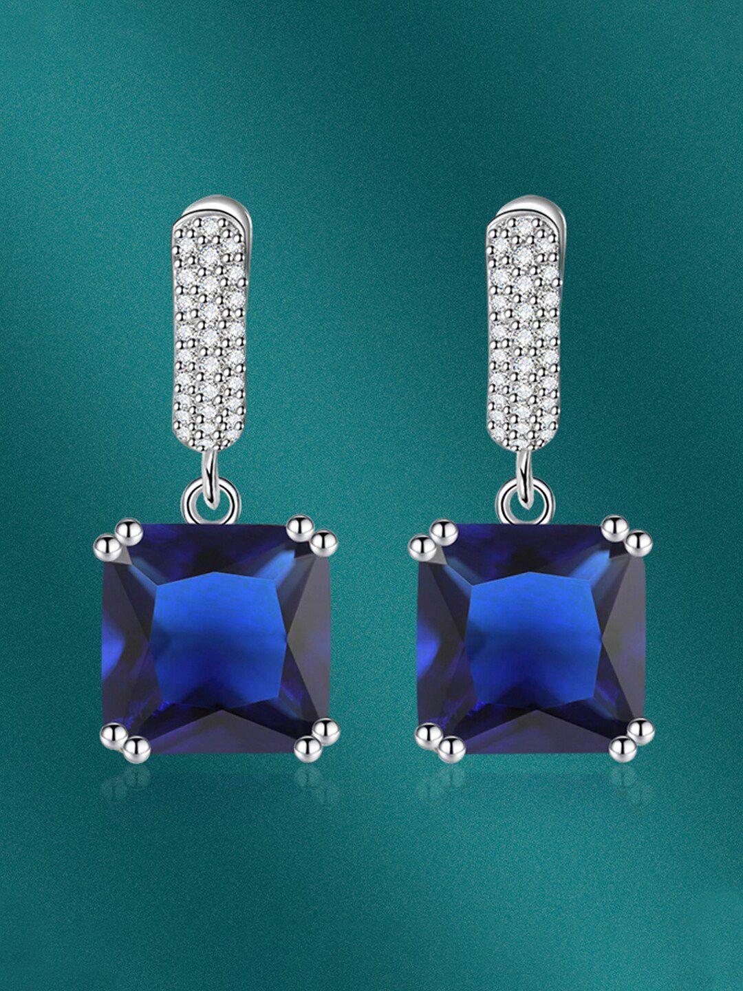 designs & you silver-plated square drop earrings